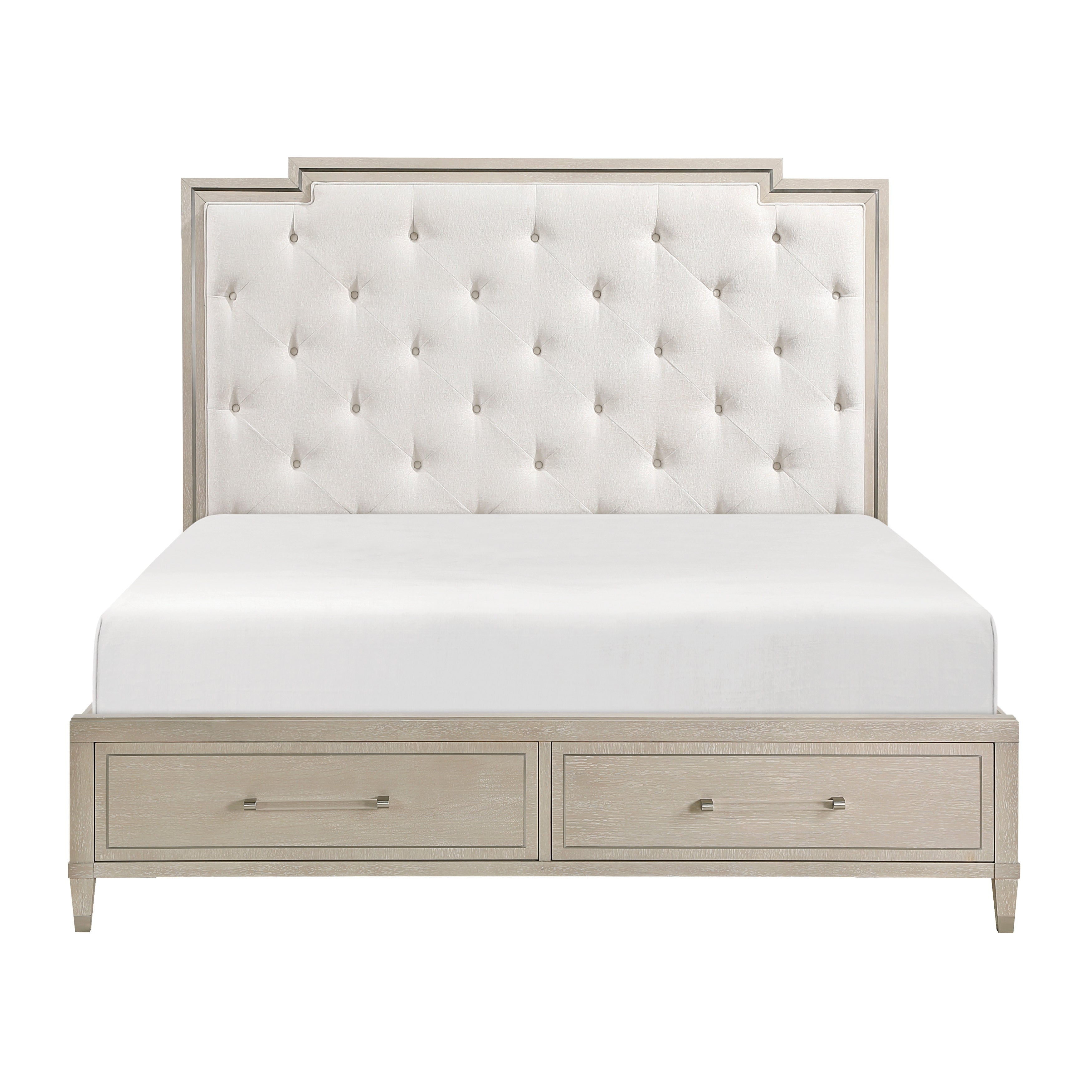 Genoa-(3) Queen Platform Bed with Footboard Storage image