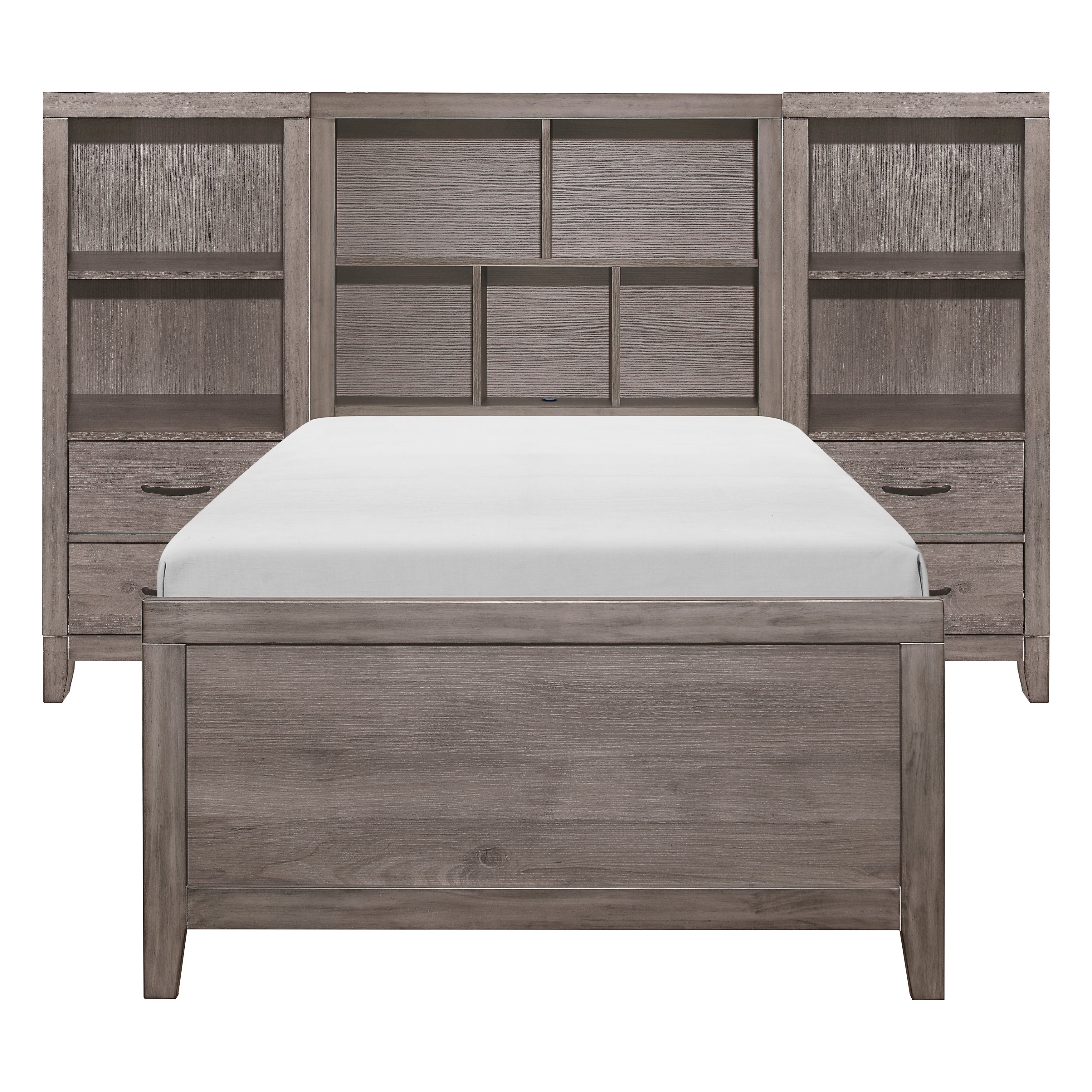 Woodrow-4pc Set Twin Wall Bed with Toy Boxes (TB+2PNS+TFT) image