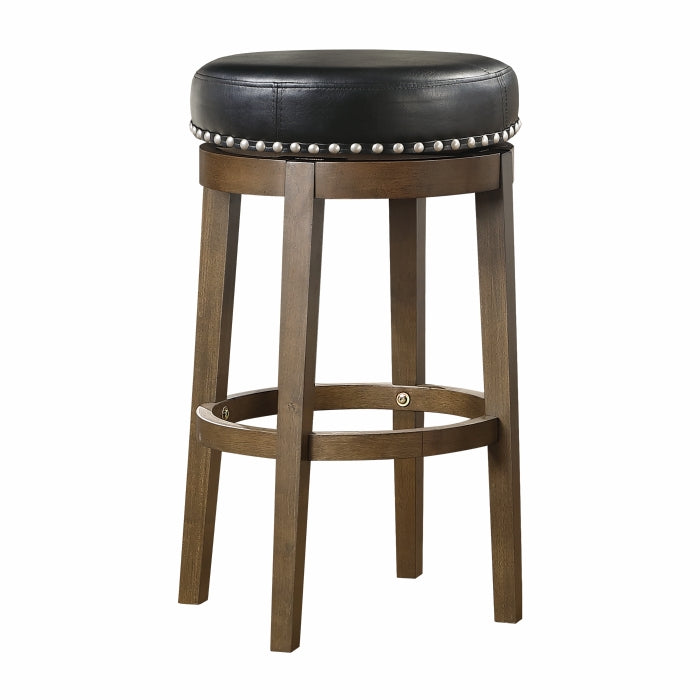 5681BLK-29 - Round Swivel Pub Height Stool, Black