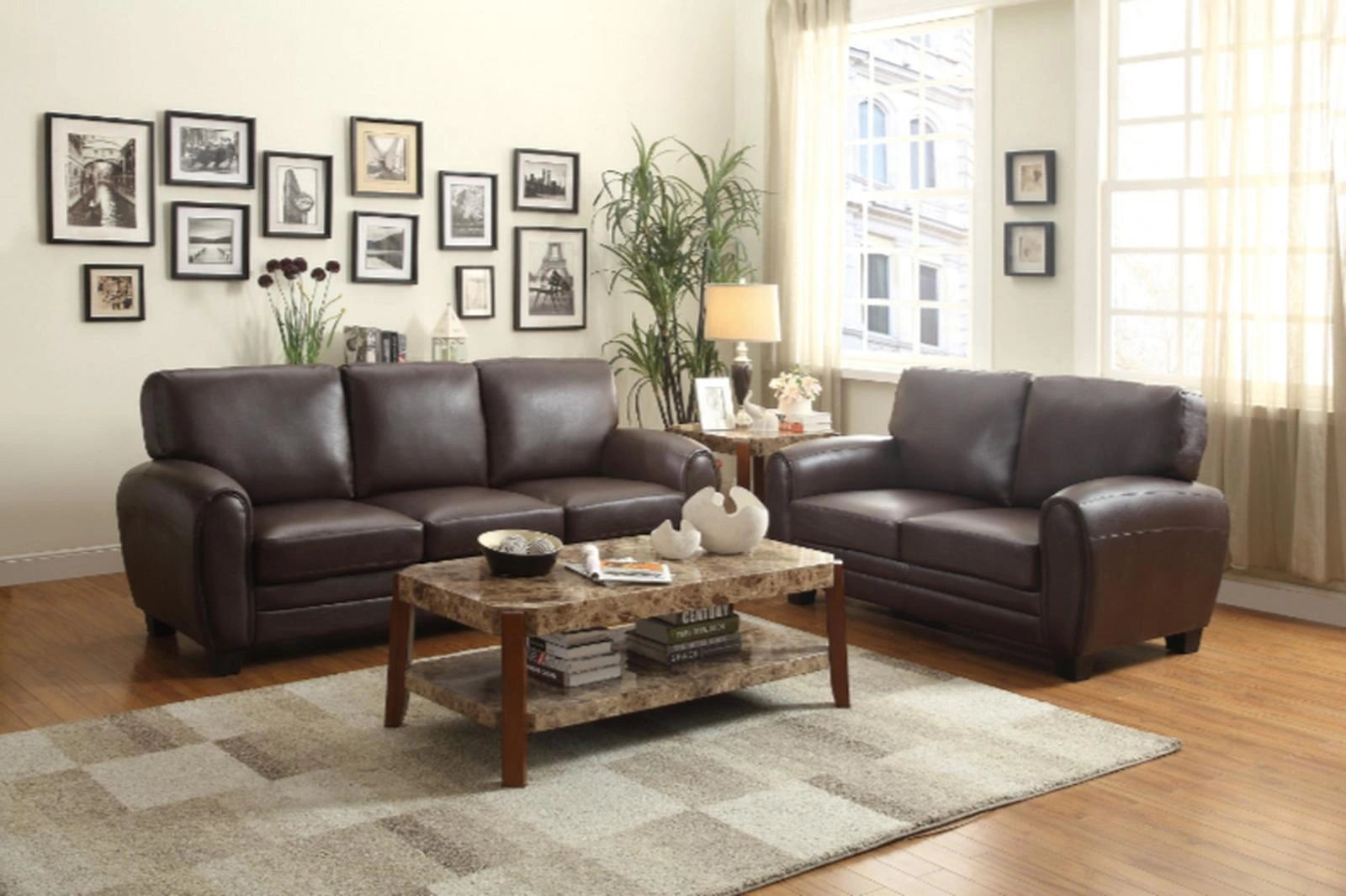 Rubin Loveseat in Dark Brown
