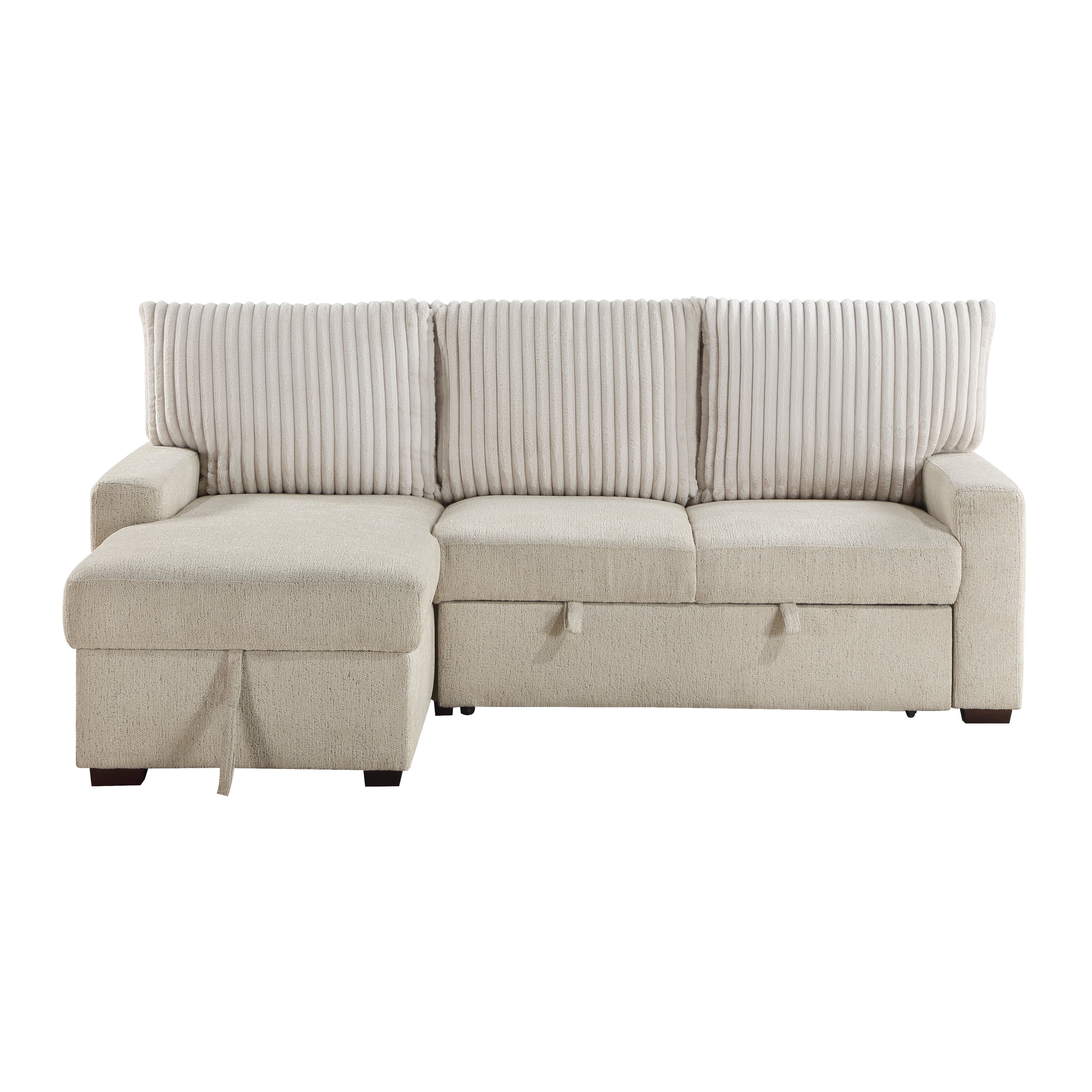 Gallatin-(2)2-Piece Sectional with Left Chaise and Drop-Down Cup holders, Storage Pouch, Pull-out Bed and Hidden Storage image