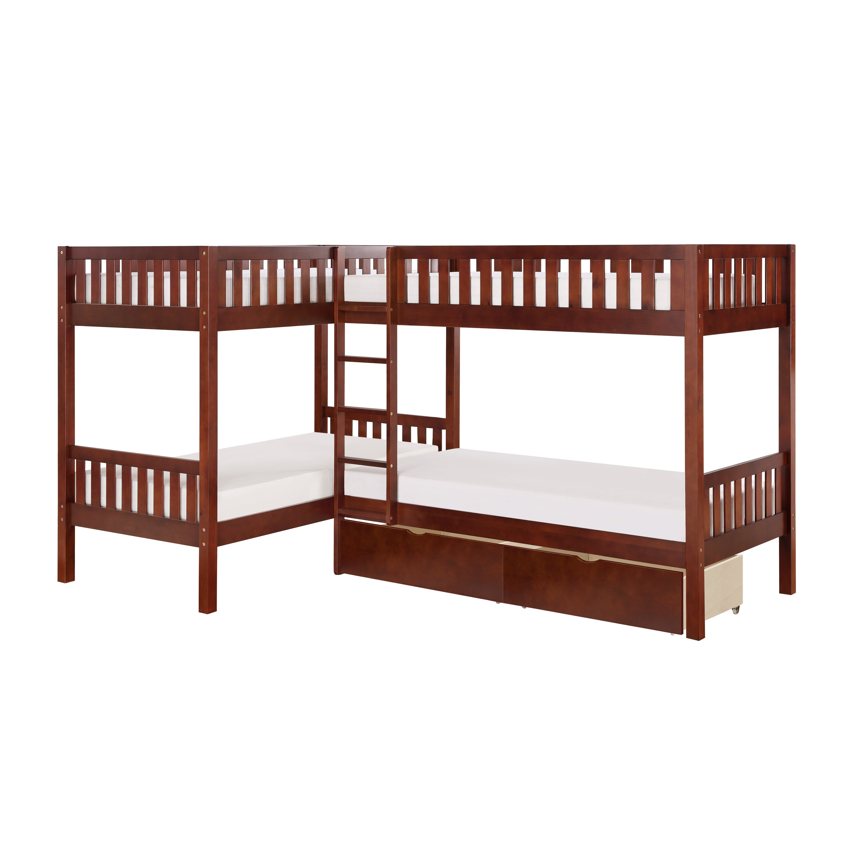 Rowe-(4) Corner Bunk Bed with Storage Boxes image