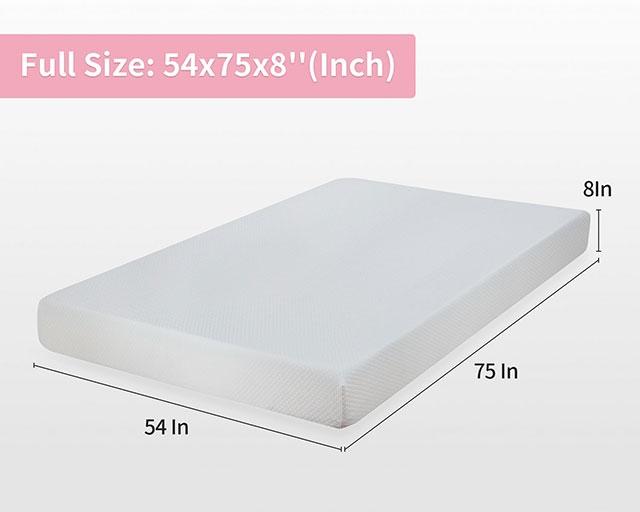 Artemisia 8" Memory Foam Mattress White