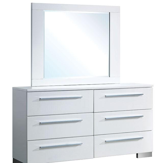 glossy white dresser CLEMENTINE Glossy White Dresser