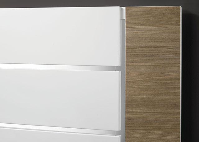 ERLANGEN Cal.King & E.King Bed, White/Natural