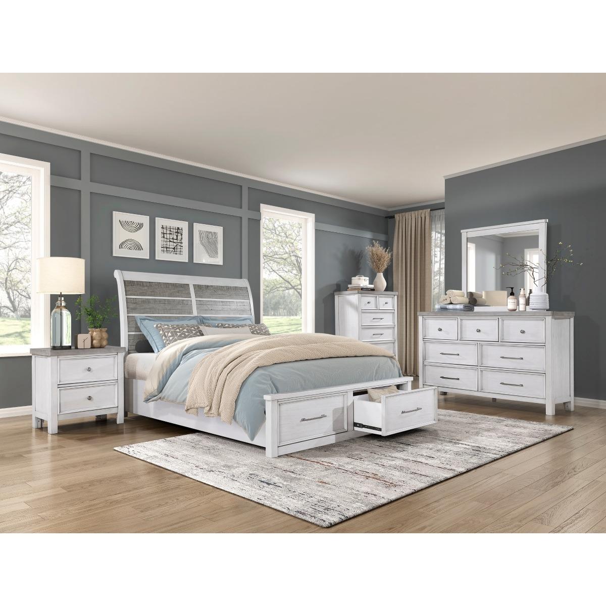 Ambrose California King & Eastern King Platform Bed with Footboard Storage