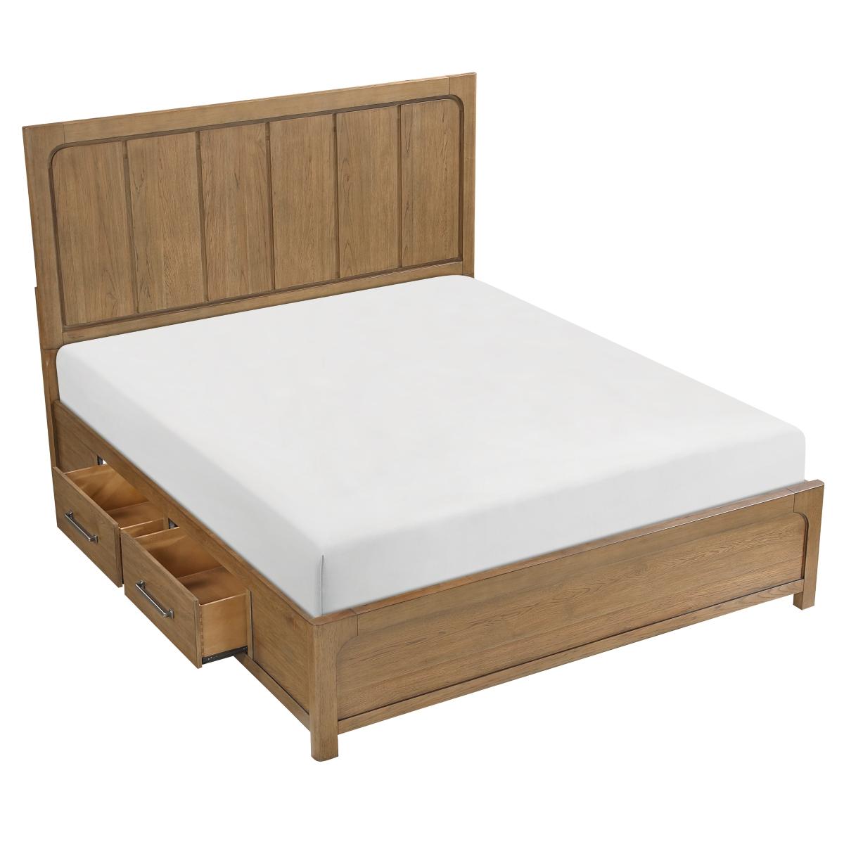 Charlotte Queen Platform Bed with Storage Side Rails
