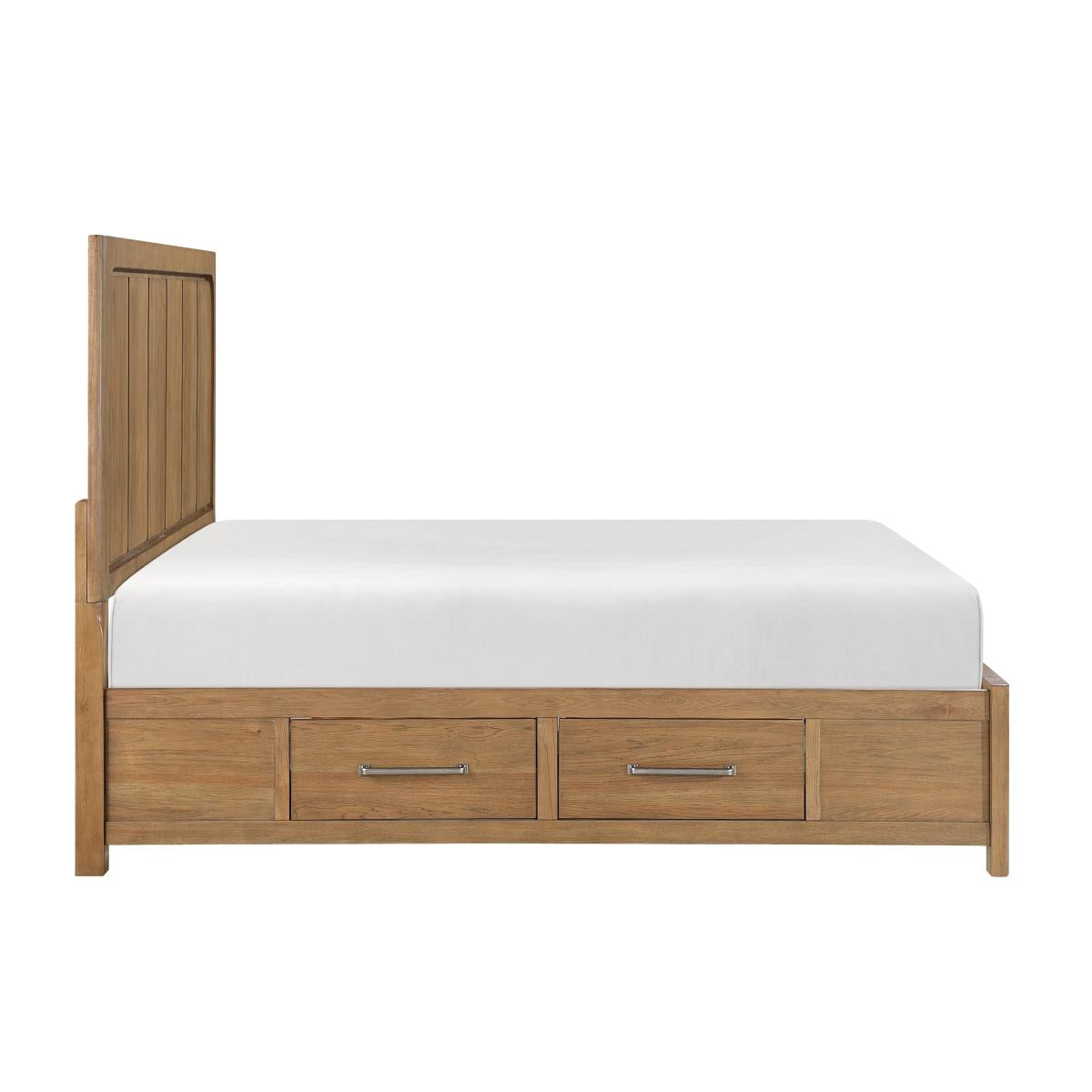 Charlotte Queen Platform Bed with Storage Side Rails