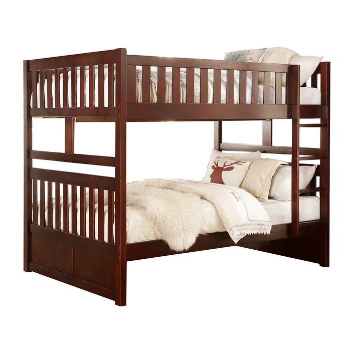 Rowe Full/Full Bunk Bed in Dark Cherry B2013FFDC-1