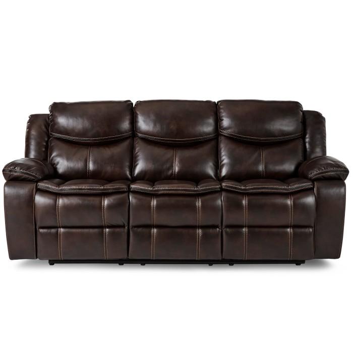 Bastrop Double Reclining Sofa in Brown 8230BRW-3