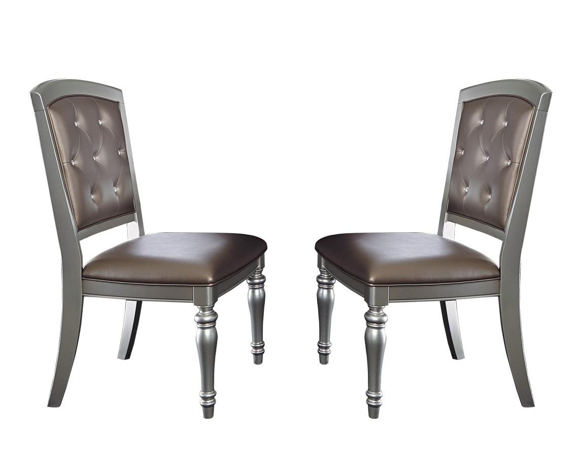Orsina Side Chair in Silver (Set of 2)