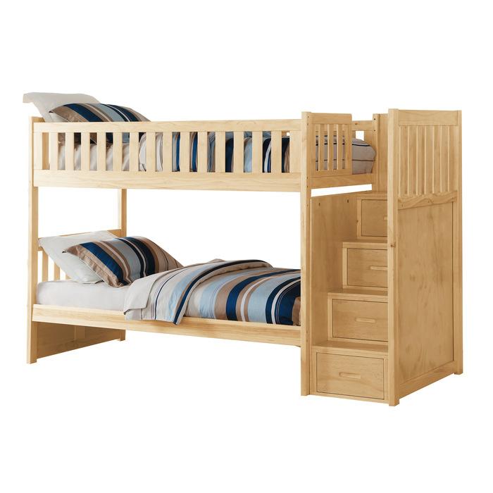 Bartly Bunk Bed w/ Reversible Storage in Natural B2043SB-1