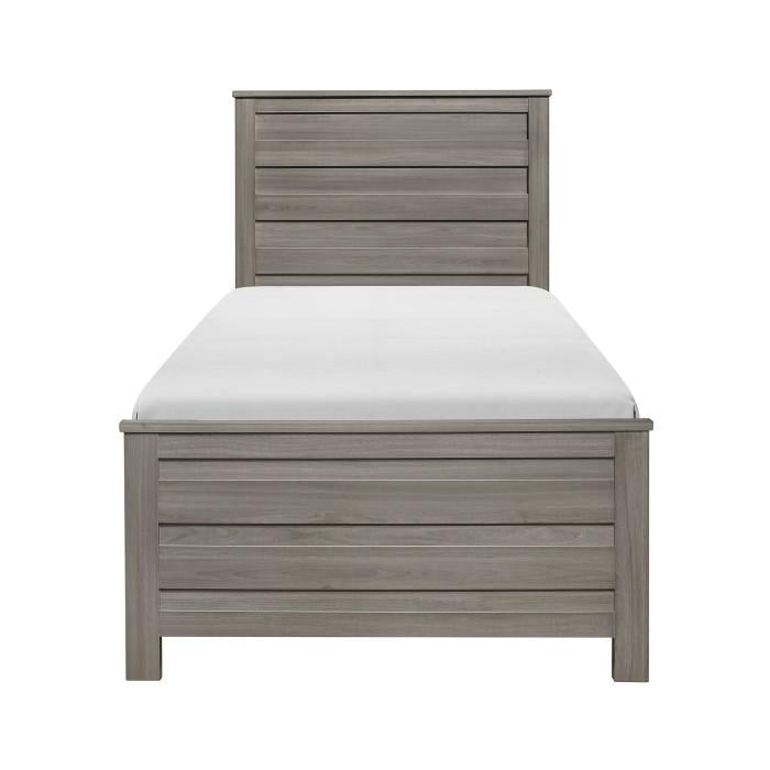 Waldorf Twin Panel Bed in Dark Gray 1902T-1