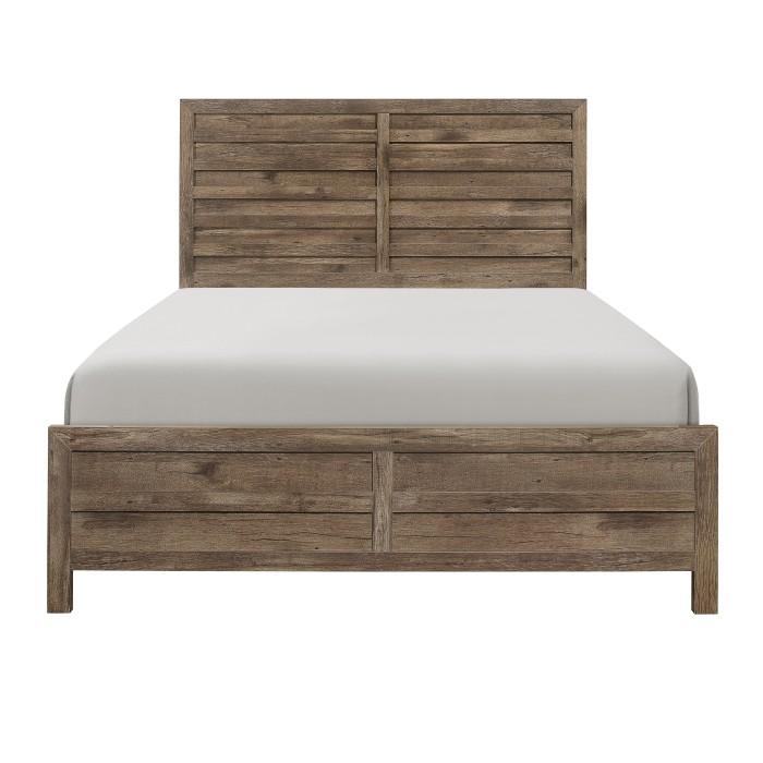 Mandan Full Panel Bed in Weathered Pine 1910F-1
