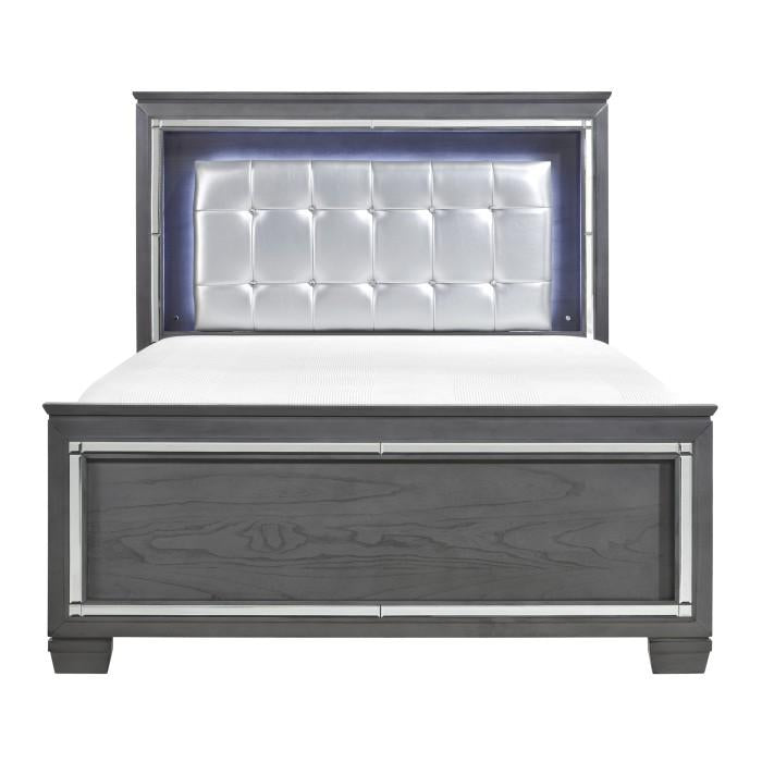 Allura Full Panel Bed in Gray 1916FGY-1