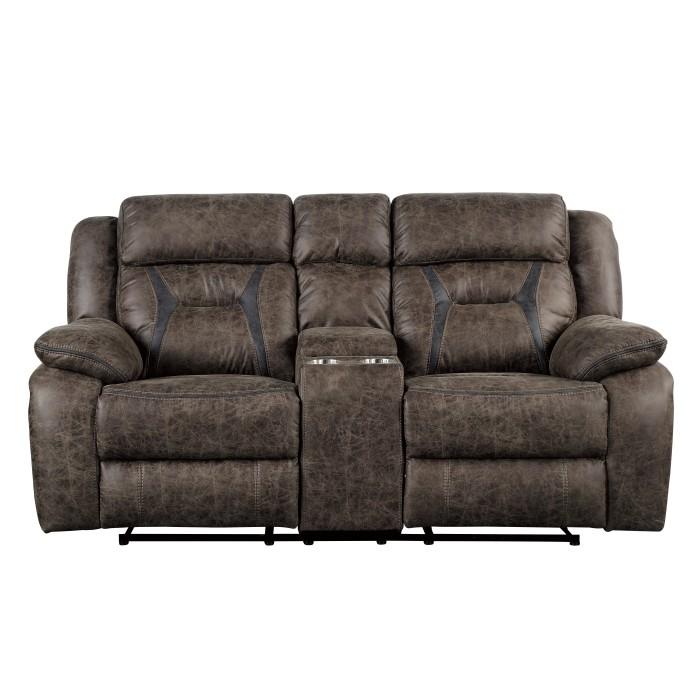Madrona Double Reclining Loveseat in Dark Brown 9989DB-2