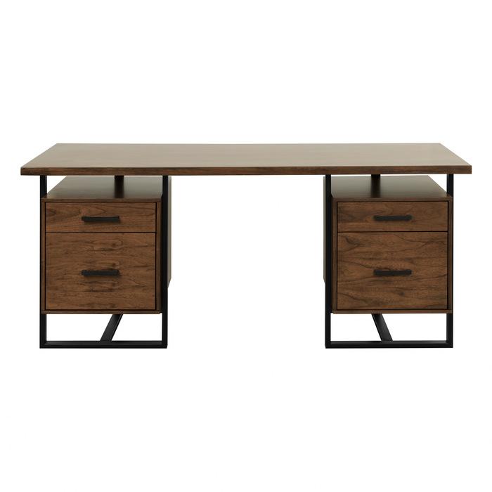 Sedley Writing Desk with Two Cabinets in Walnut 5415RF-15