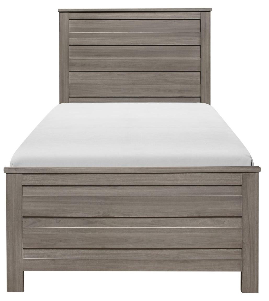 Waldorf Twin Panel Bed in Dark Gray 1902T-1