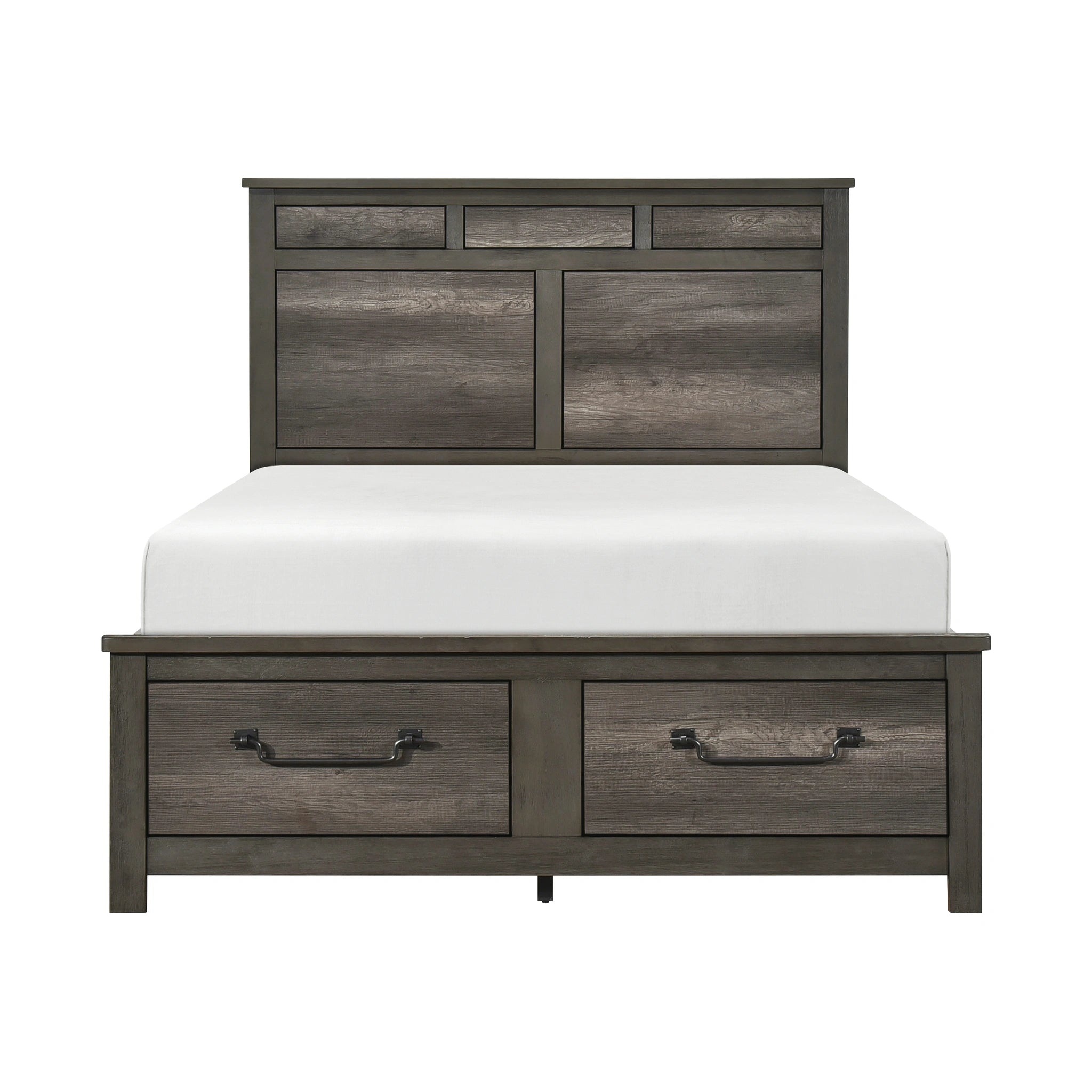 Lenior-(3) Queen Platform Bed with Footboard Storage image