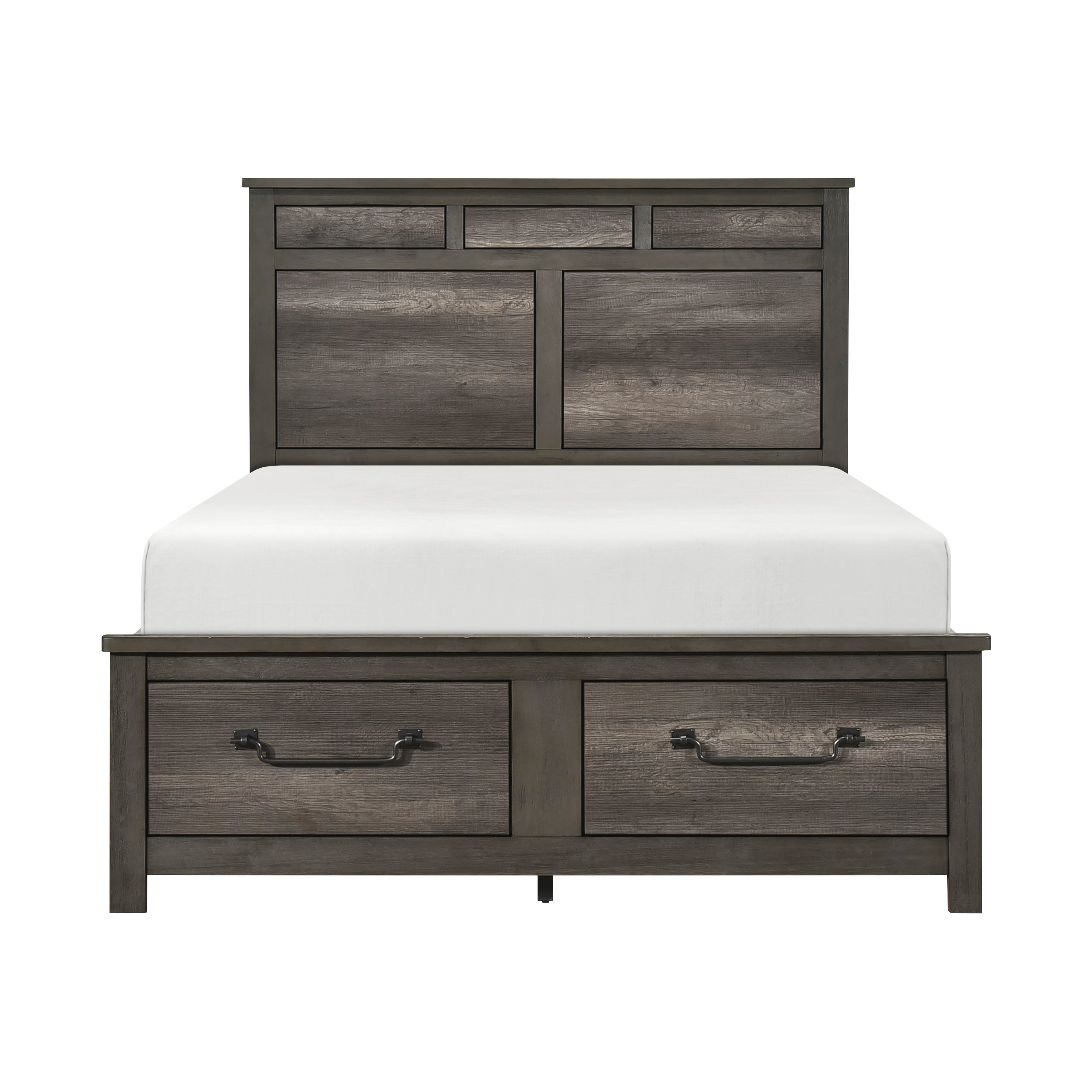 Lenior-(3) Queen Platform Bed with Footboard Storage image