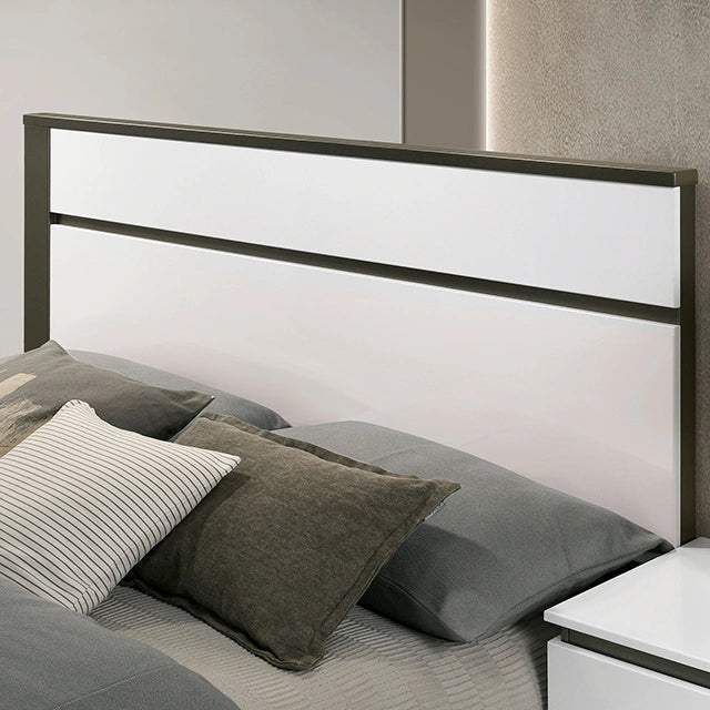 BIRSFELDEN Cal.King, E.King, & Queen Bed, White