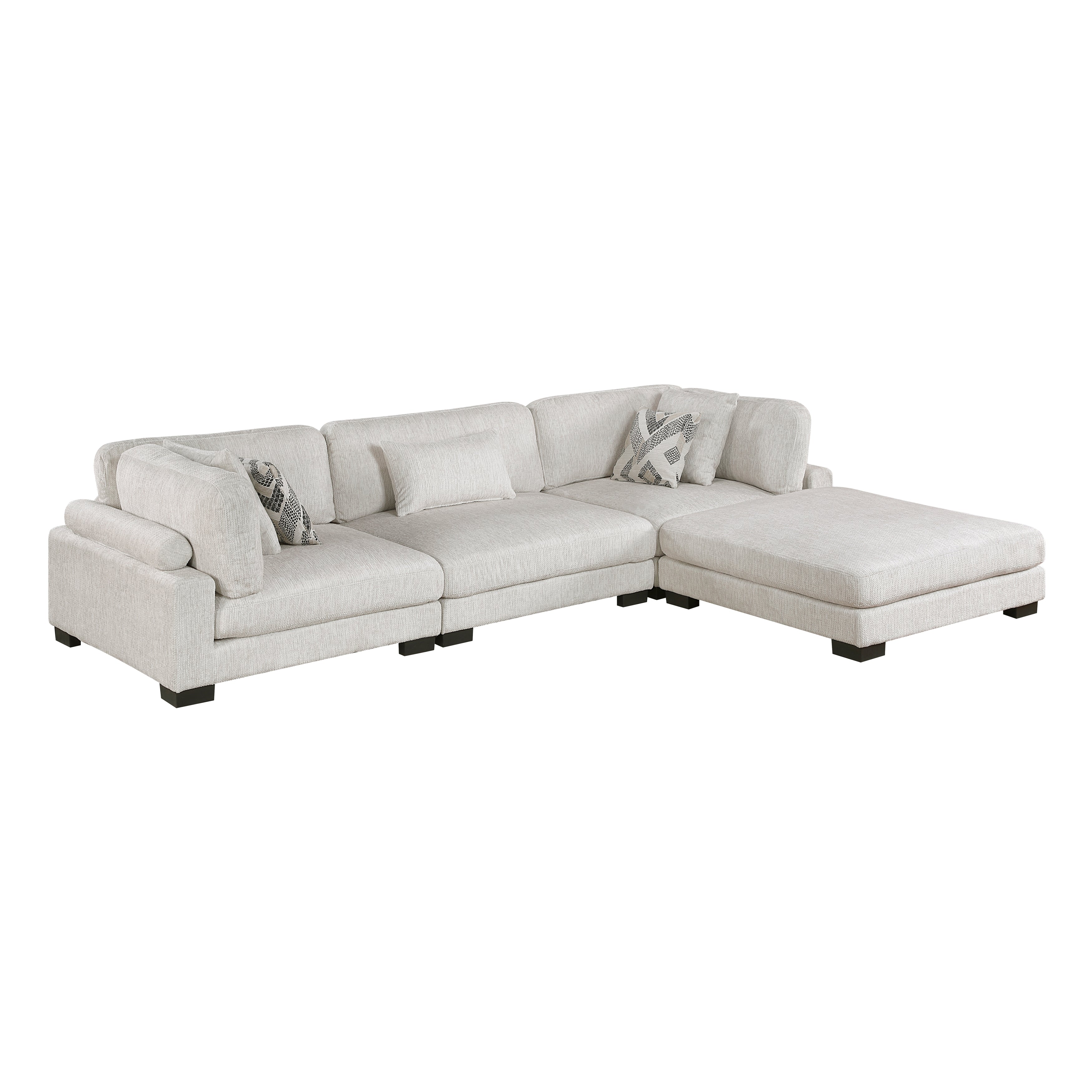 Tinley-(4)4-Piece Modular Sectional with Ottoman image