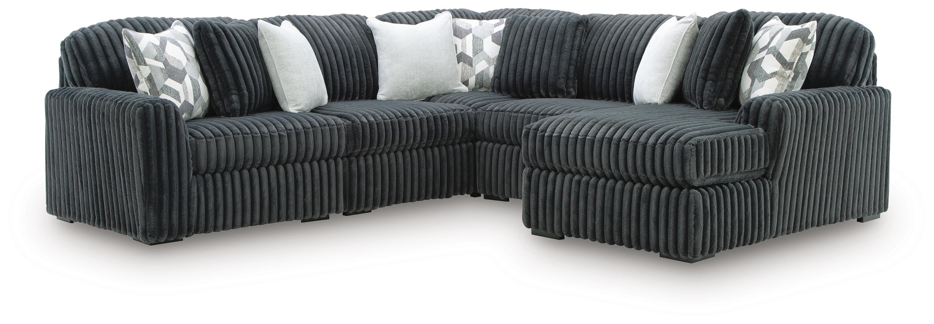 Midnight-Madness Sectional with Chaise