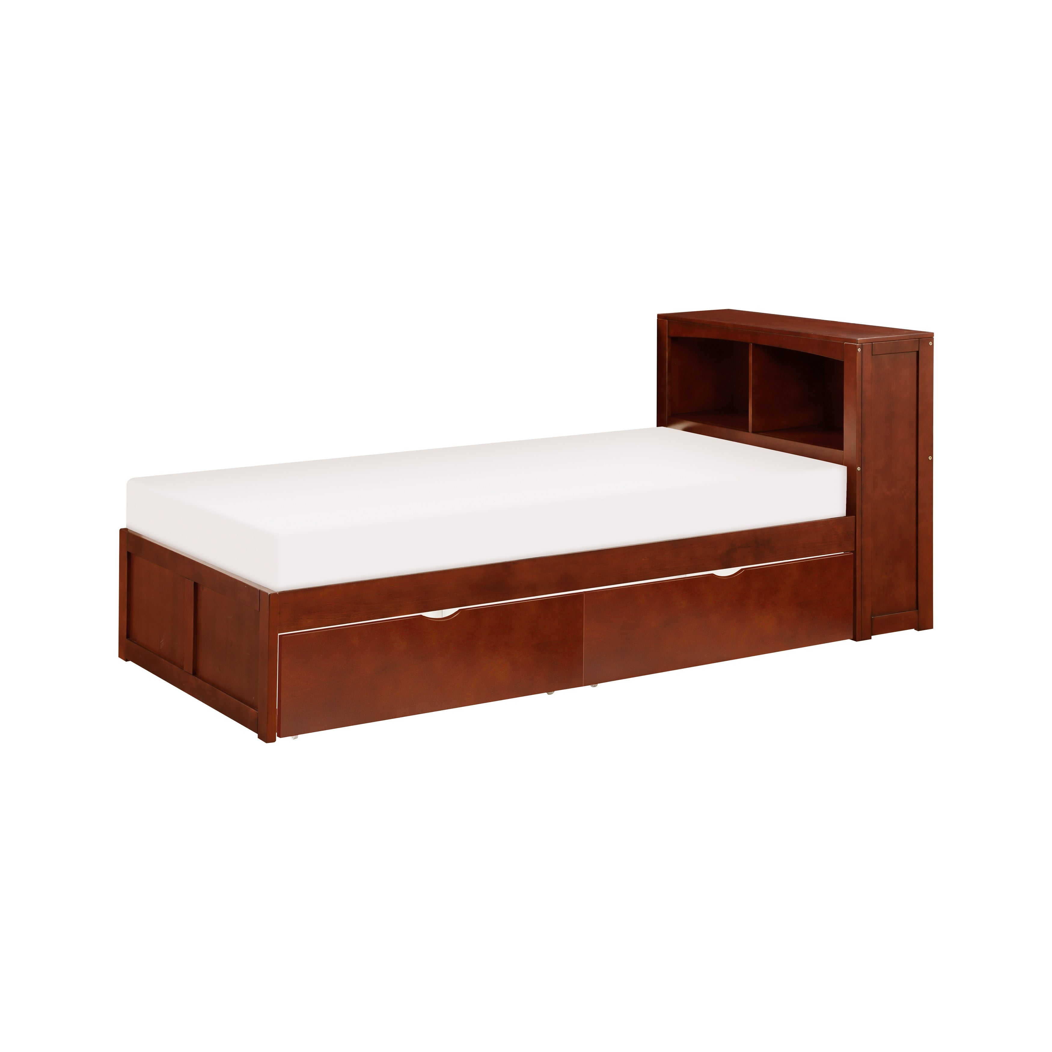 Rowe-(3) Twin Bookcase Platform Bed with Storage Boxes image