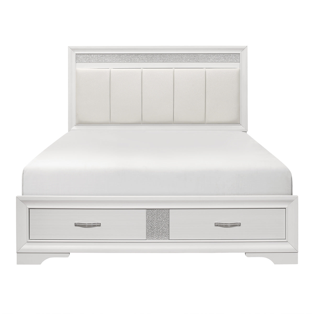 Luster 4 & 5 Piece Bed Set Grey & White