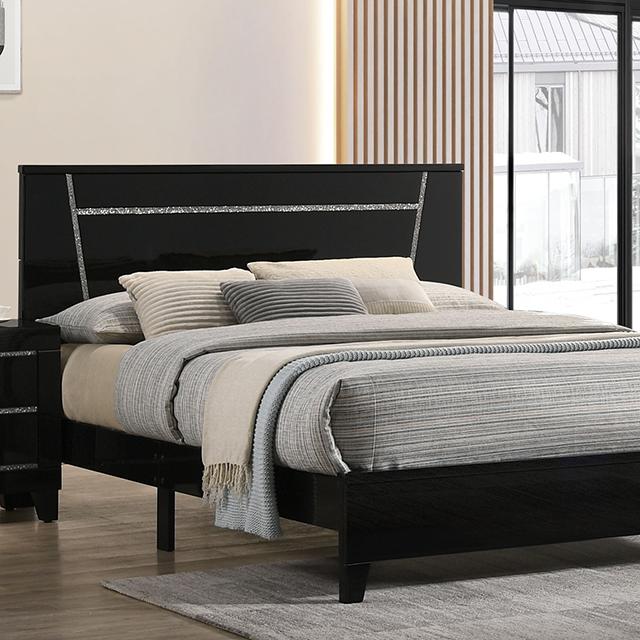 MAGDEBURG Cal.King Bed, Black