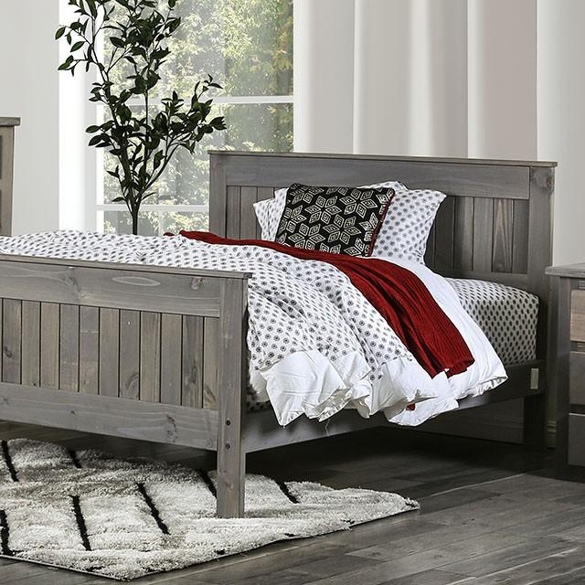 Rockwall Full, Queen, & Twin Bed White, Gray, & White