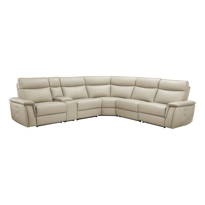 8259RFTP6SCPWH - (6)6-Piece Modular Power Reclining Sectional with Power Headrests
