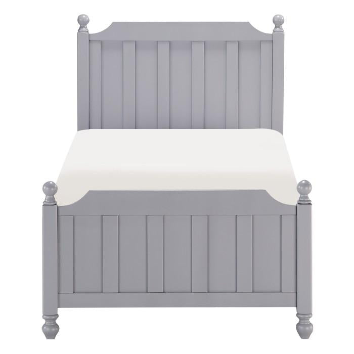 Wellsummer Twin Panel Bed in Gray 1803GYT-1