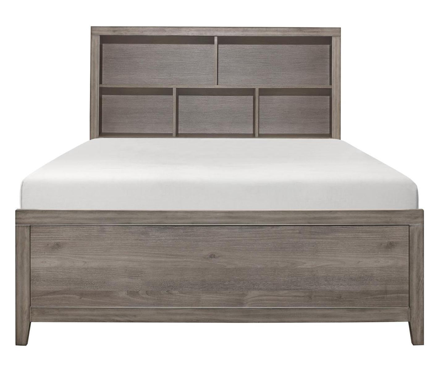 Woodrow Queen Platform Bed in Gray 2042NB-1