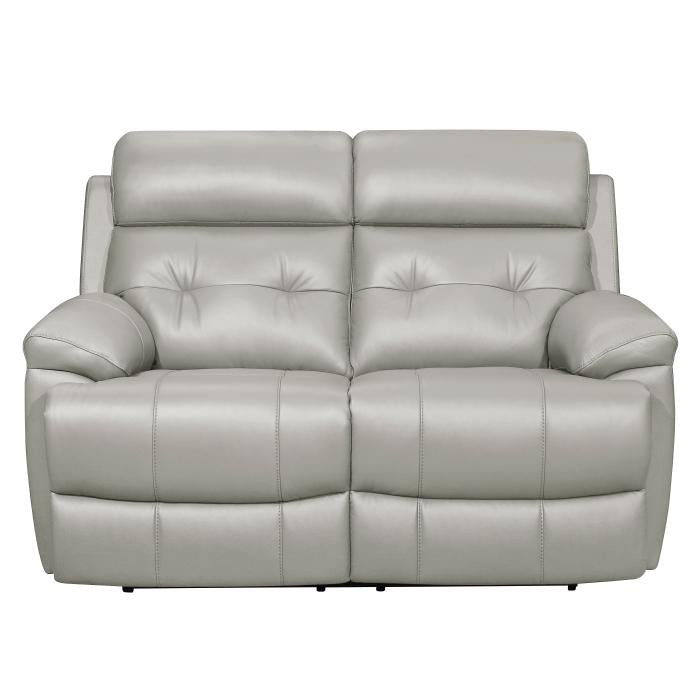 Lambent Double Reclining Loveseat in Silver Gray