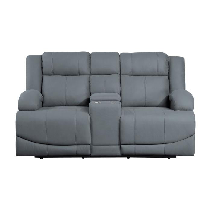 9207GPB-2PW - Power Double Reclining Love Seat with Center Console