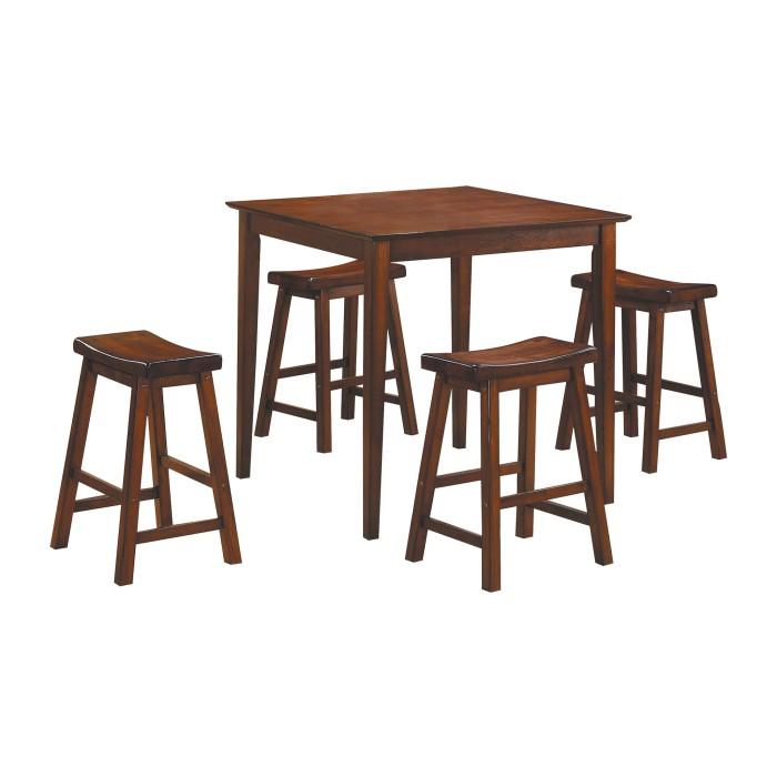 5302C - 5-Piece Pack Counter Height Set, Warm Cherry