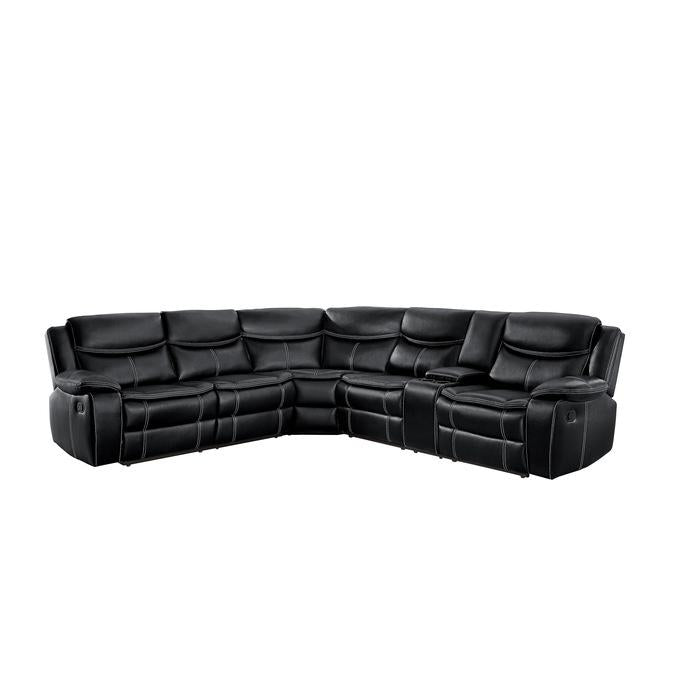 8230BLKSC - (3)3-Piece Sectional with Right Console