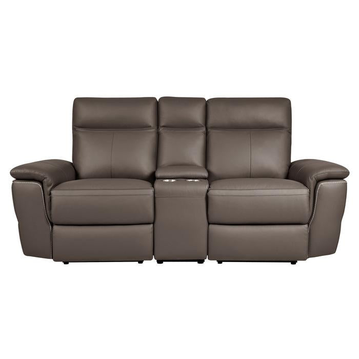 8308-2CNPW - (3)Power Double Reclining Love Seat with Center Console