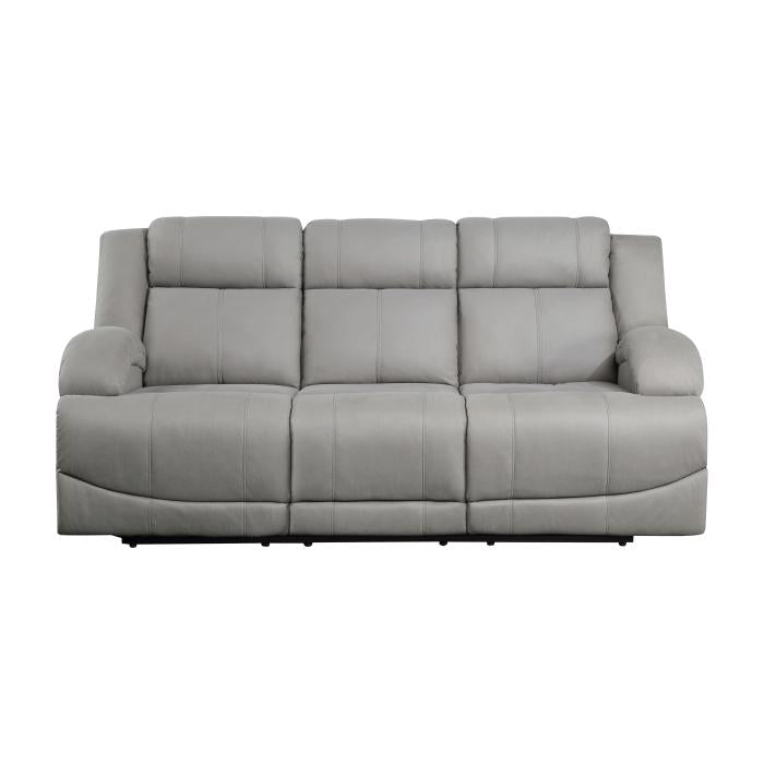 9207GRY-3PW - Power Double Reclining Sofa