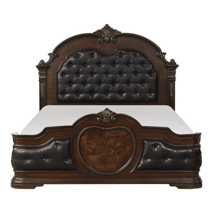 Antoinetta King Panel Bed in Warm Cherry 1919K-1EK