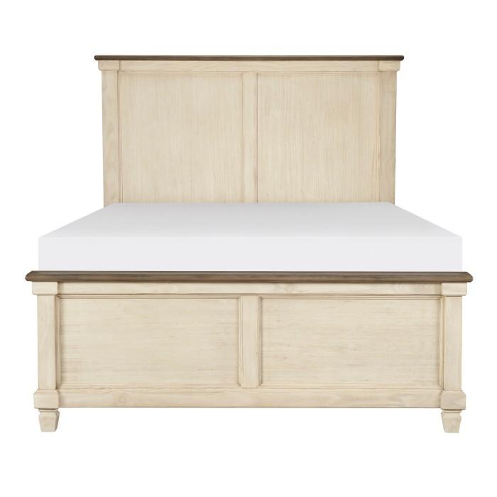 Weaver King Panel Bed in Antique White 1626K-1EK