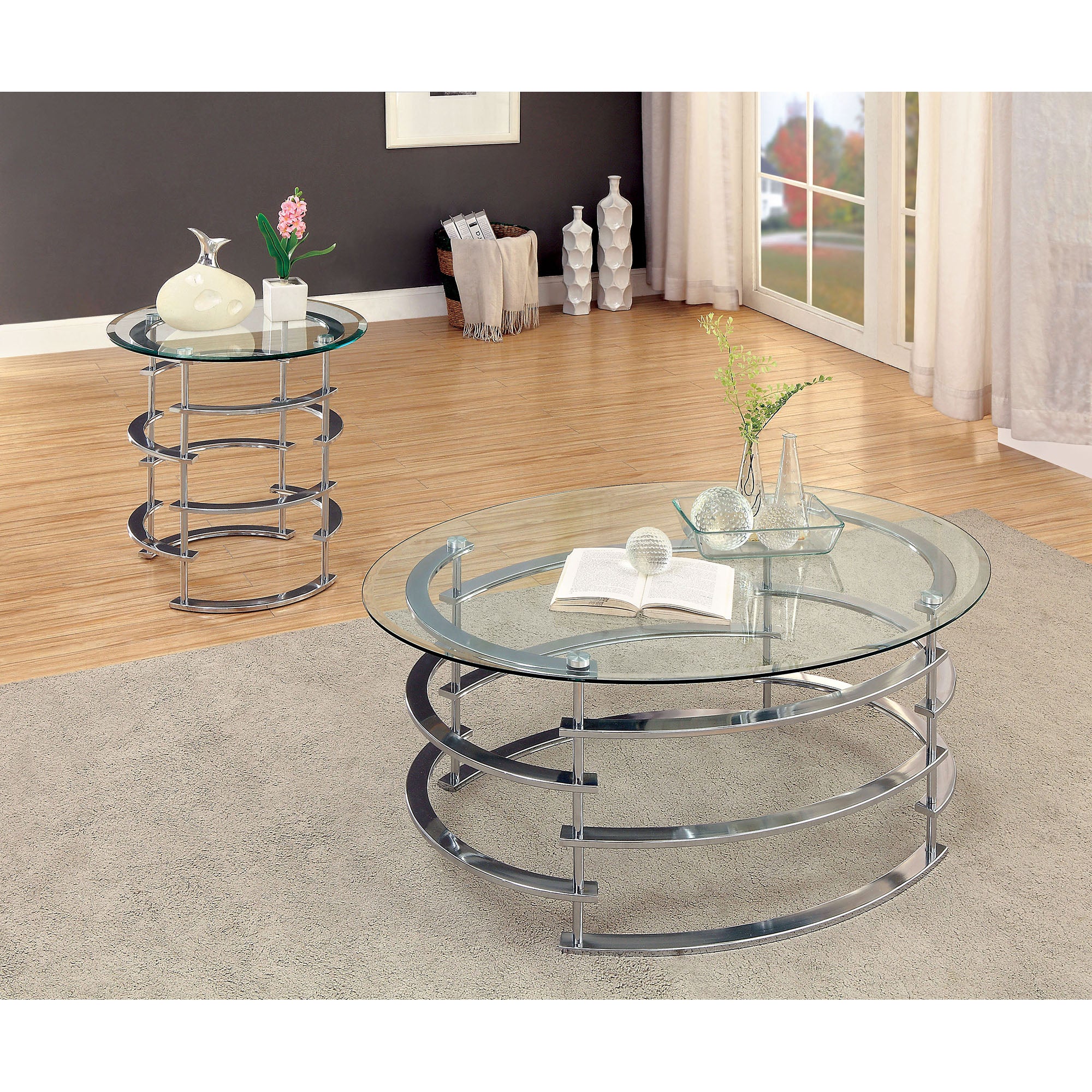 Clonmel End Table, Chrome