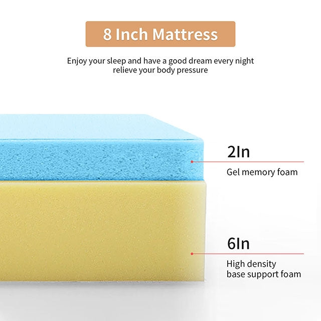 Artemisia 8" Memory Foam Mattress White