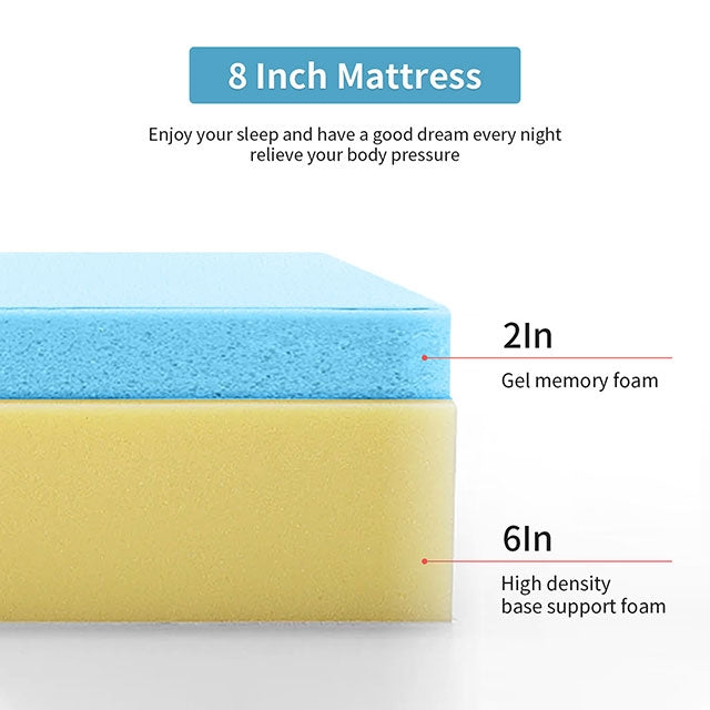 Artemisia 8" Memory Foam Mattress White