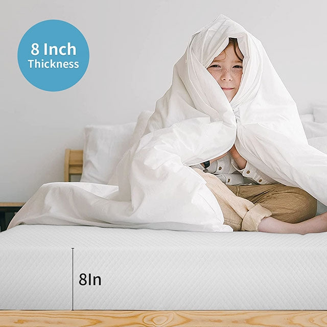 Artemisia 8" Memory Foam Mattress White