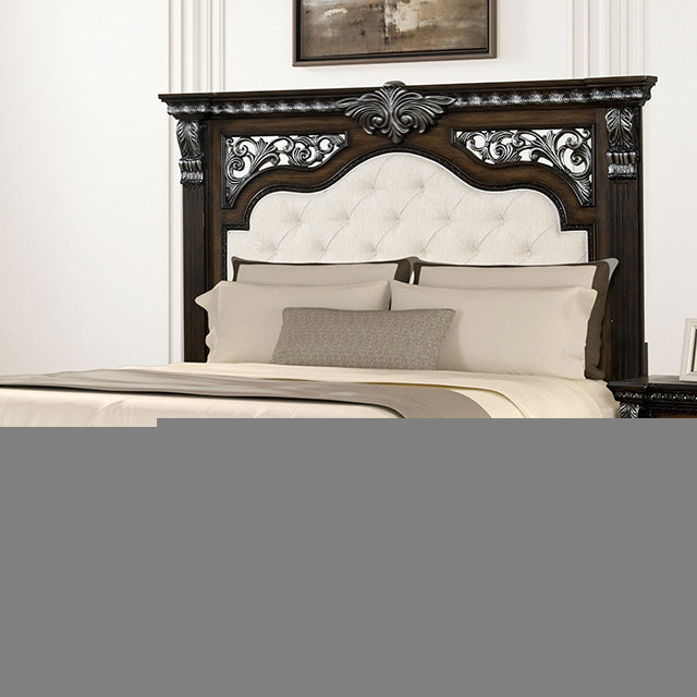 Promenade E.King & Queen Bed Brown & White